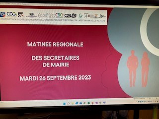 Le MARDI 26 SEPTEMBRE 2023, matinée dédiée aux secrétaires de mairie* des 12 départements de Nouvelle-Aquitaine