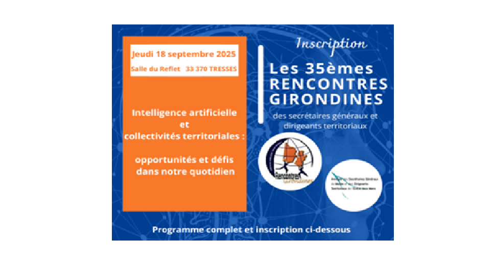 'Inscription – 35ème rencontres girondines des secrétaires généraux et dirigeants territoriaux